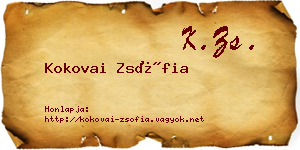 Kokovai Zsófia névjegykártya