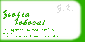 zsofia kokovai business card